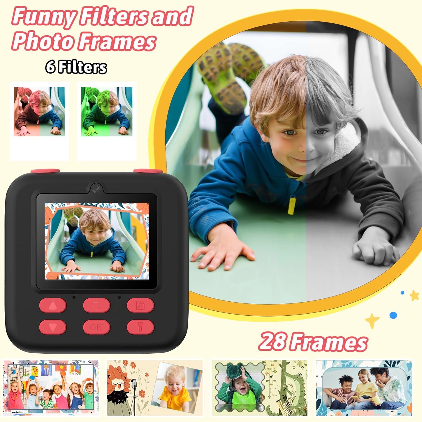 Upgrade Kids Camera Instant Print for Boys and Girls