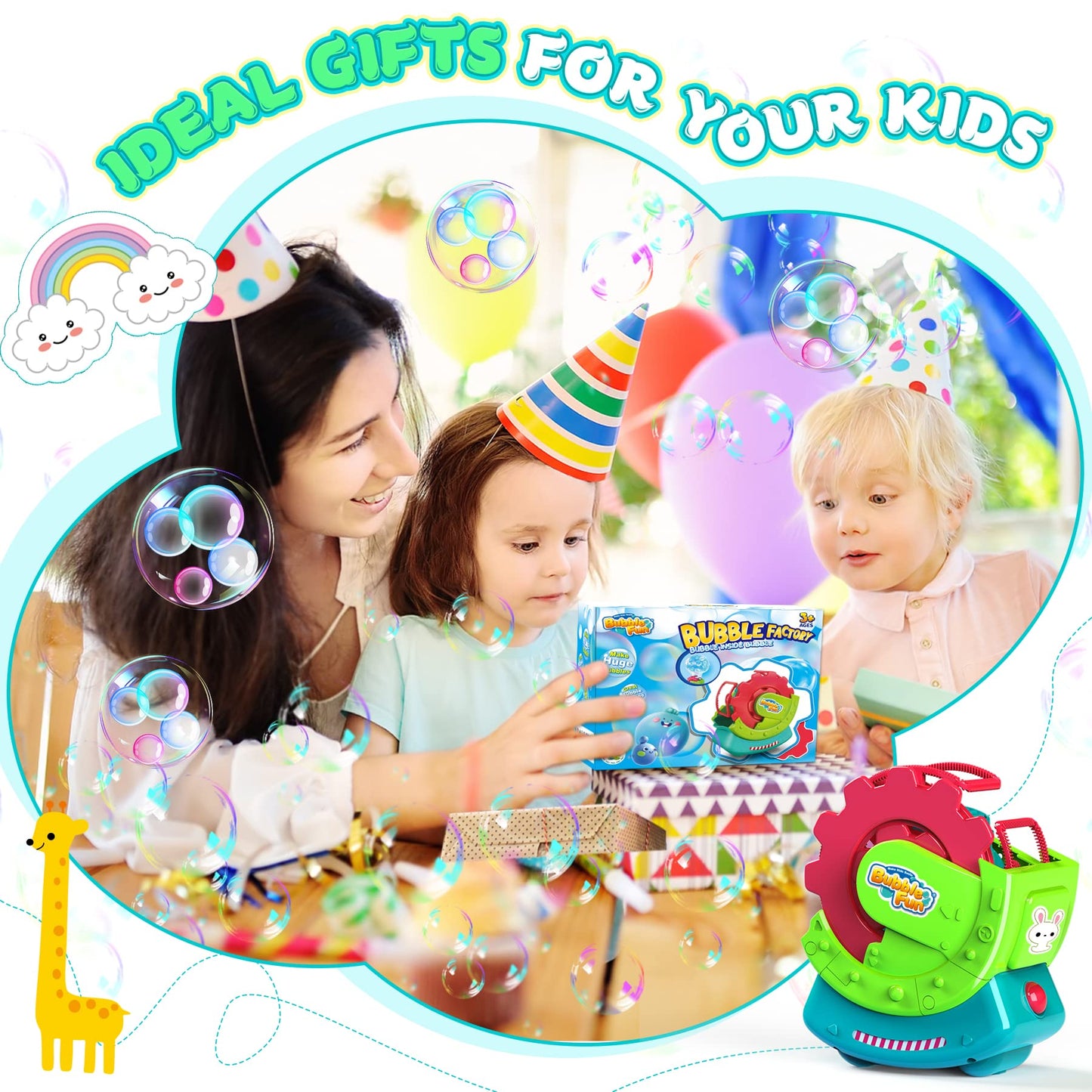 Bubble Machine for Toddlers Kids