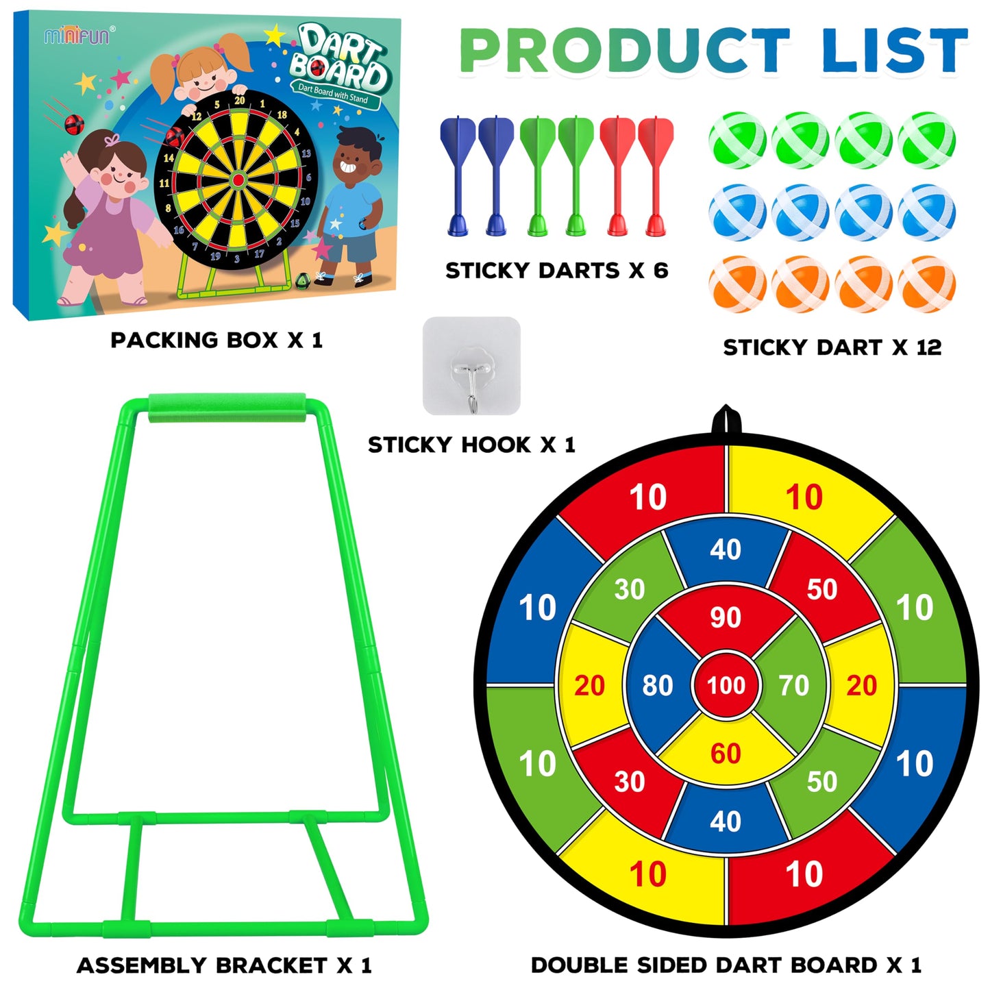 Large Dart Board for Kids