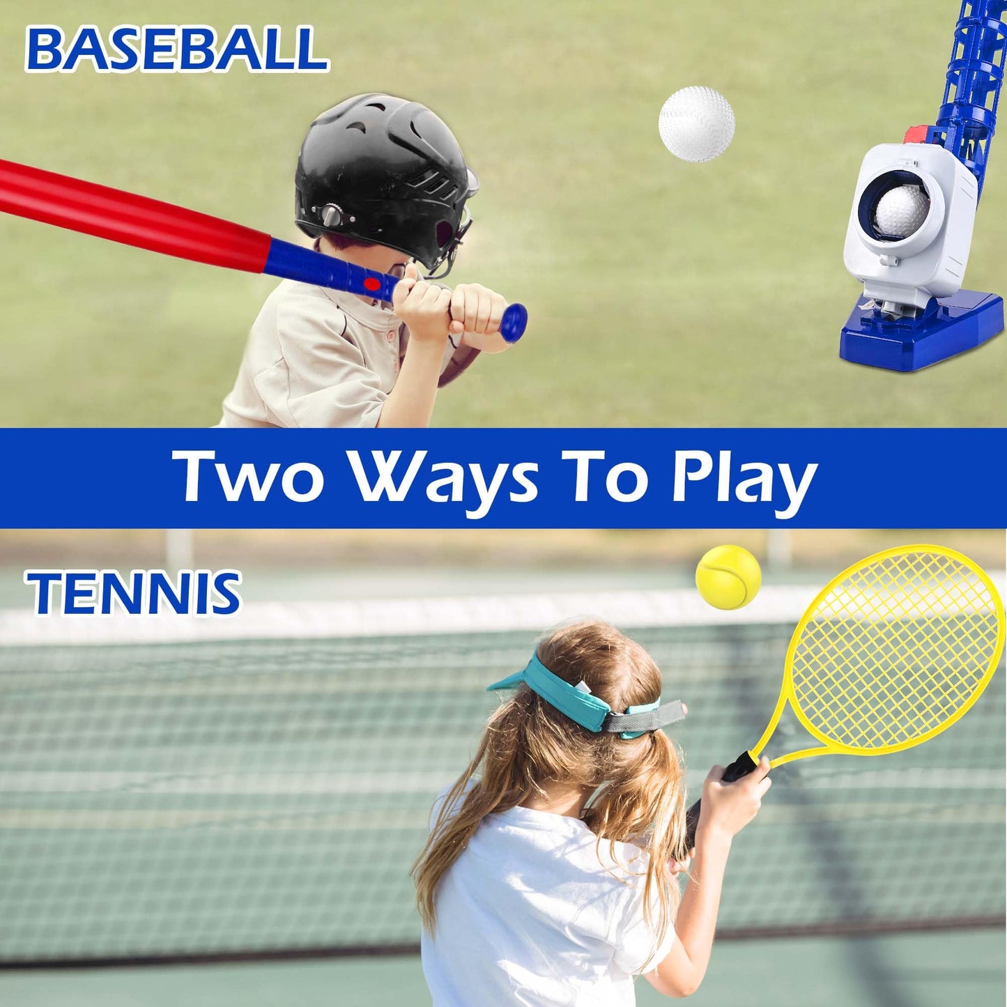 2 in 1 RC Baseball Tennis Pitcher
