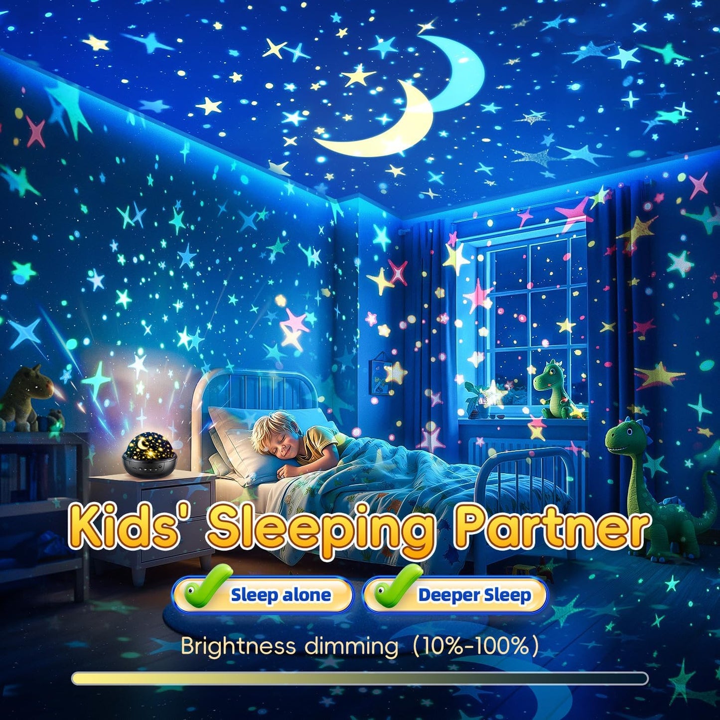 Dinosaur Toys for Kids 3-5,【Remote+3 Films+93 Effects】Dinosaur Toys for Kids 2-4,【3 Timer+5 Brightness】Toys for 5 Year Old Boy Toys Age 3,Rotate Night Light Projector,Toddler Night Light Projector