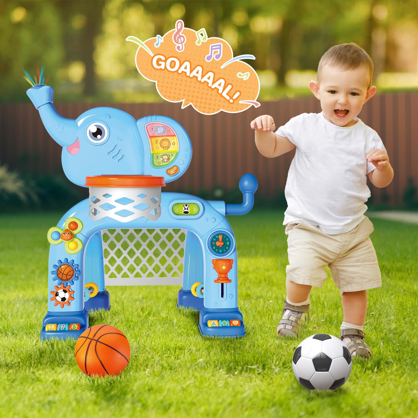 Shemira Toddler Basketball Hoop & Soccer