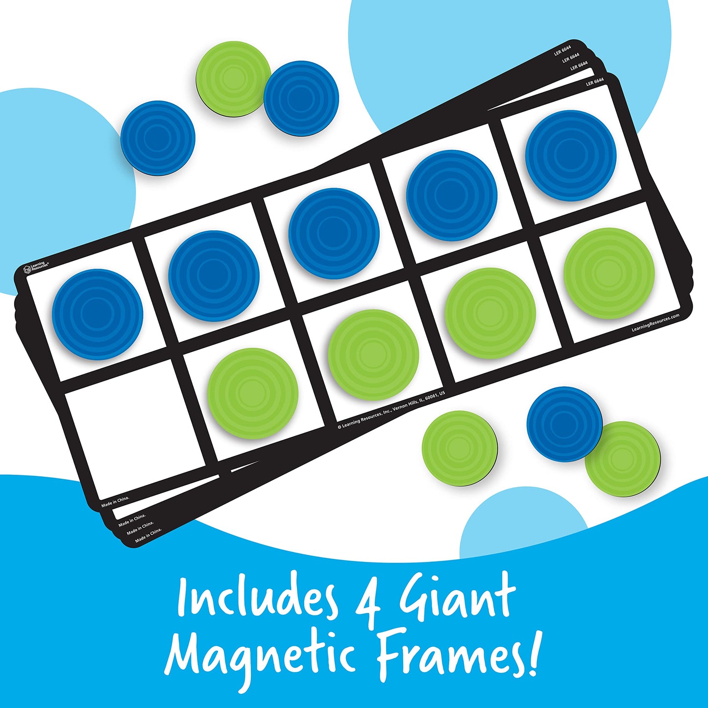 Learning Resources Connecting Ten-Frame Trays, 165 Pieces