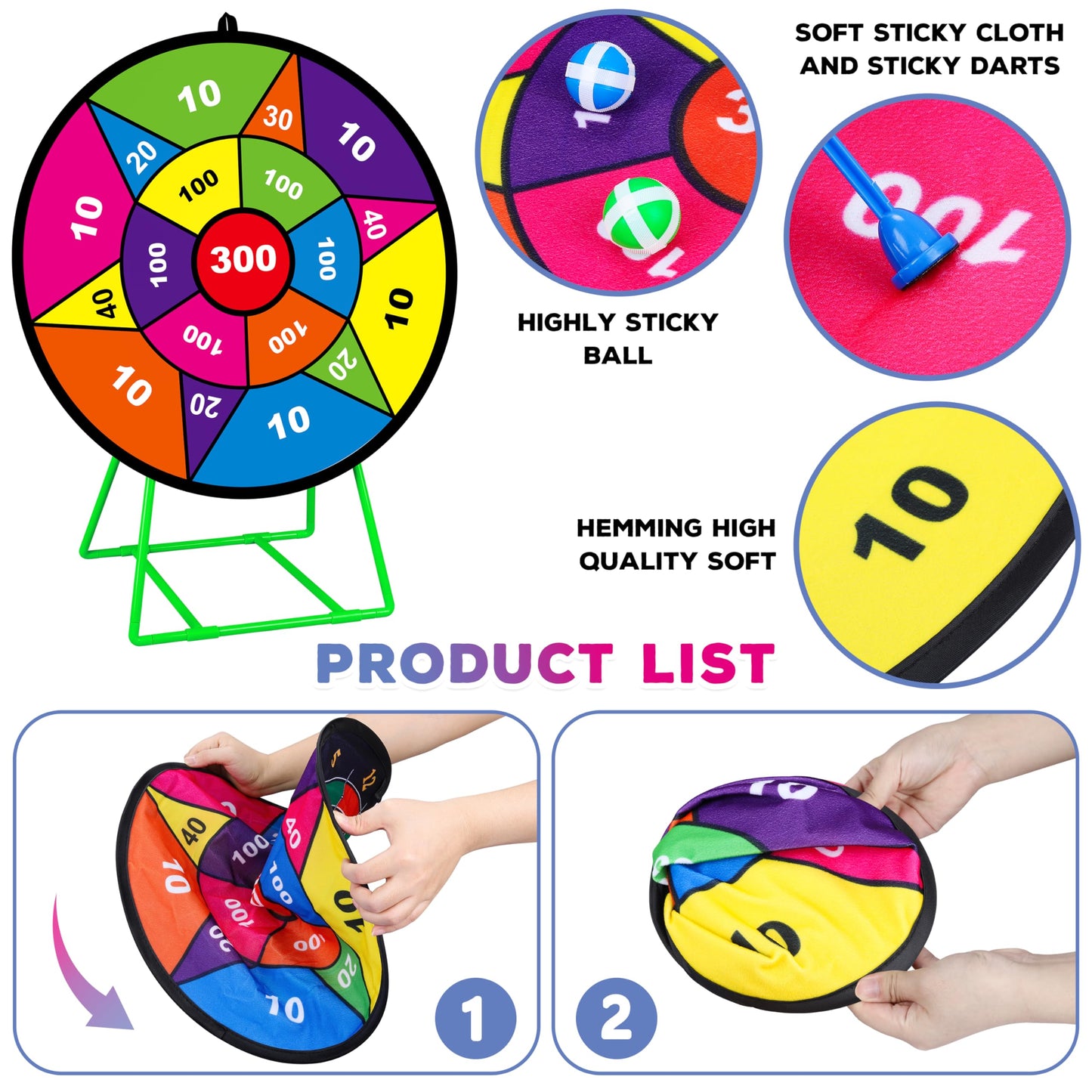 Large Dart Board for Kids