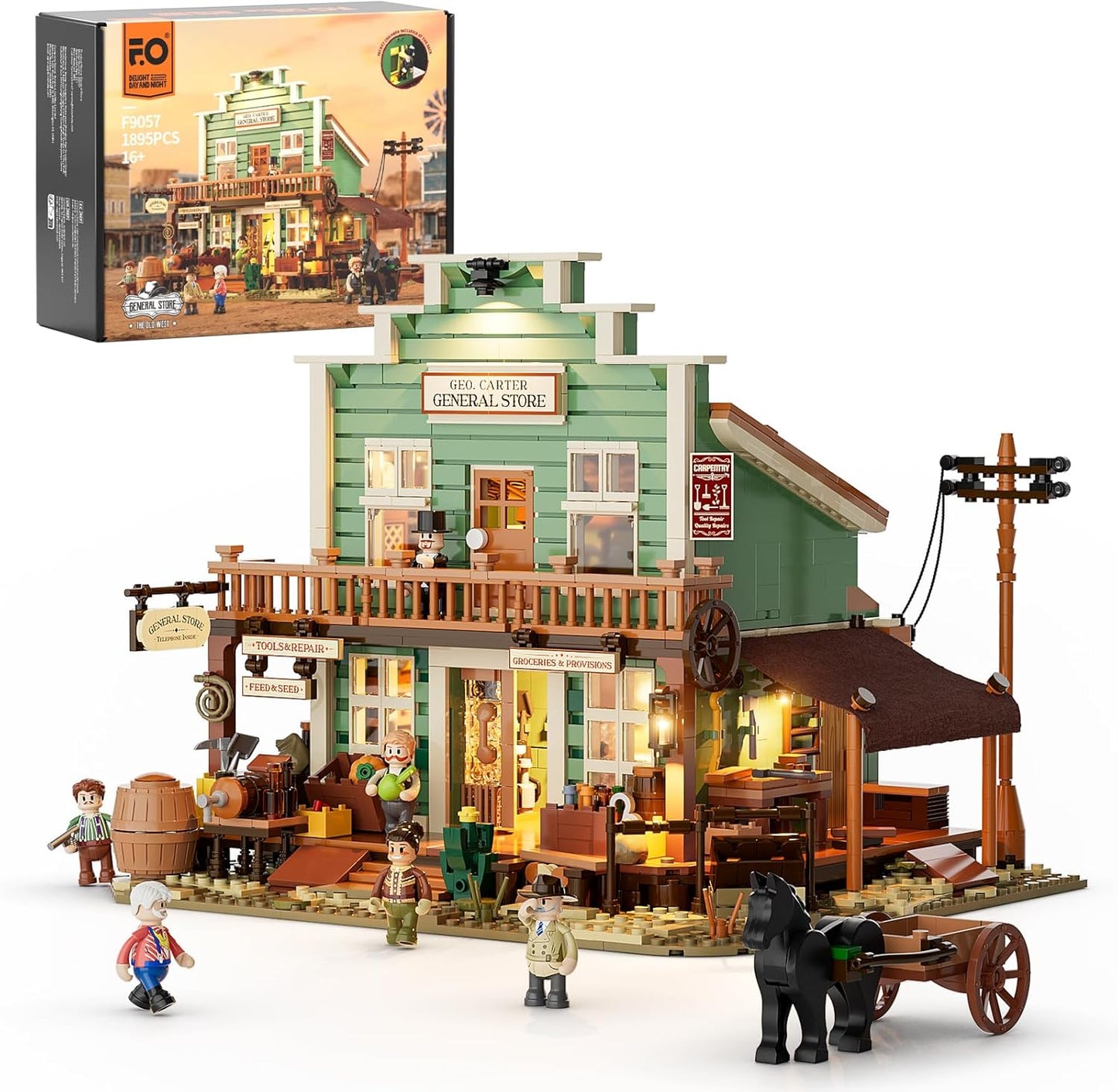 Western General Store Lighting Building-Bricks Set