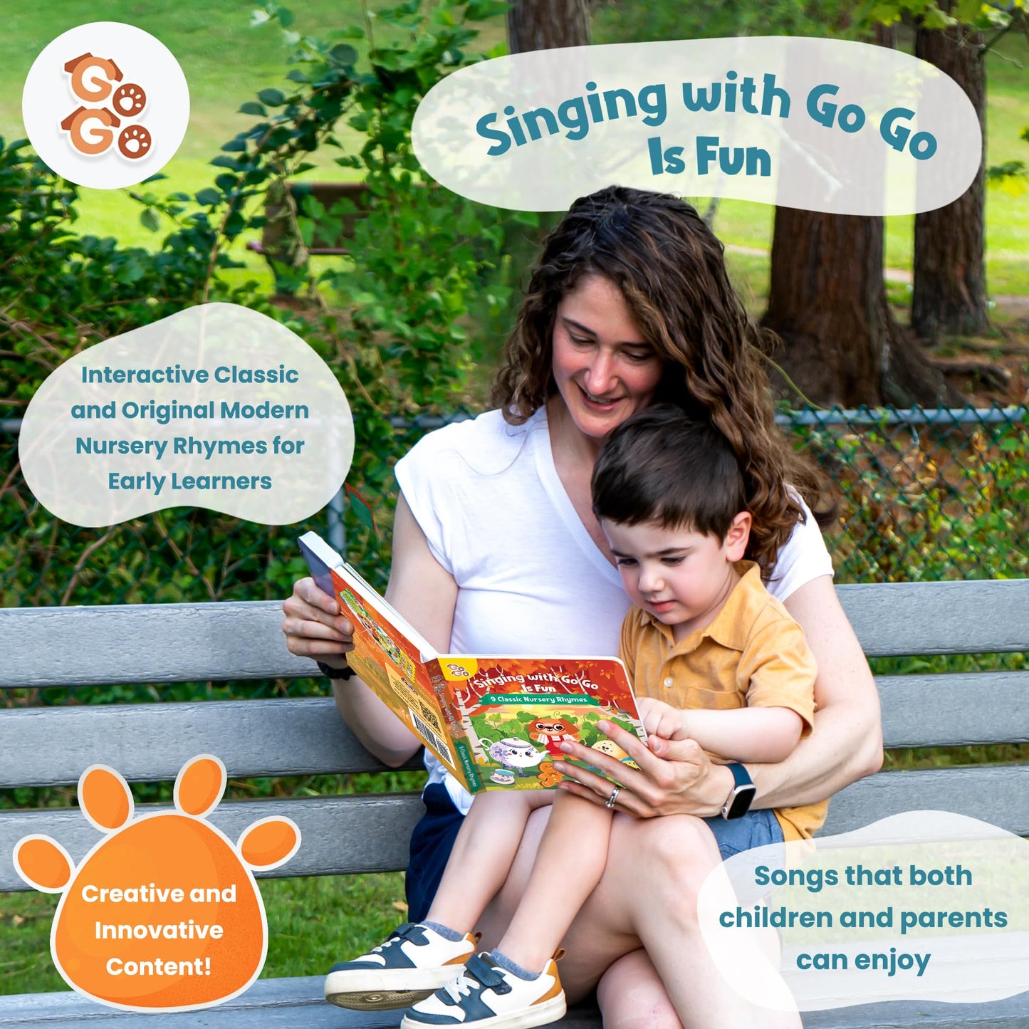 GO GO Creative Nursery Rhymes: Nursery Rhyme Books, Sound Books, 9 Songs, Musical Books for Toddlers 1-3, Talking Books for Toddlers 1-3, Music Books for Toddlers 1-3, Baby Music Book