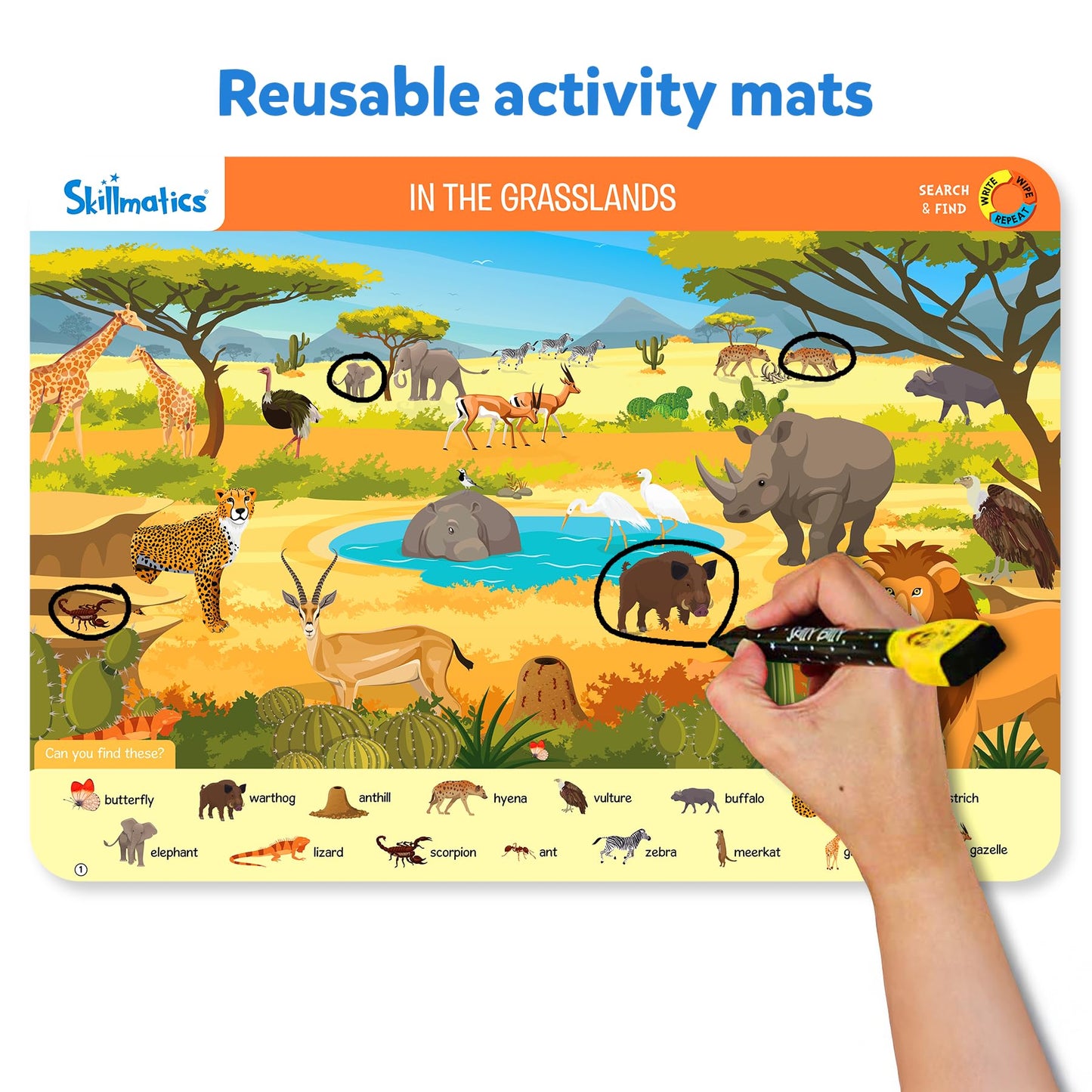 Skillmatics Search and Find Disney Princess Educational Game - Reusable Preschool Learning Activities, Perfect for Toddlers & Kids Who Love Toys, Art & Crafts, Gifts for Boys & Girls Ages 3, 4, 5, 6