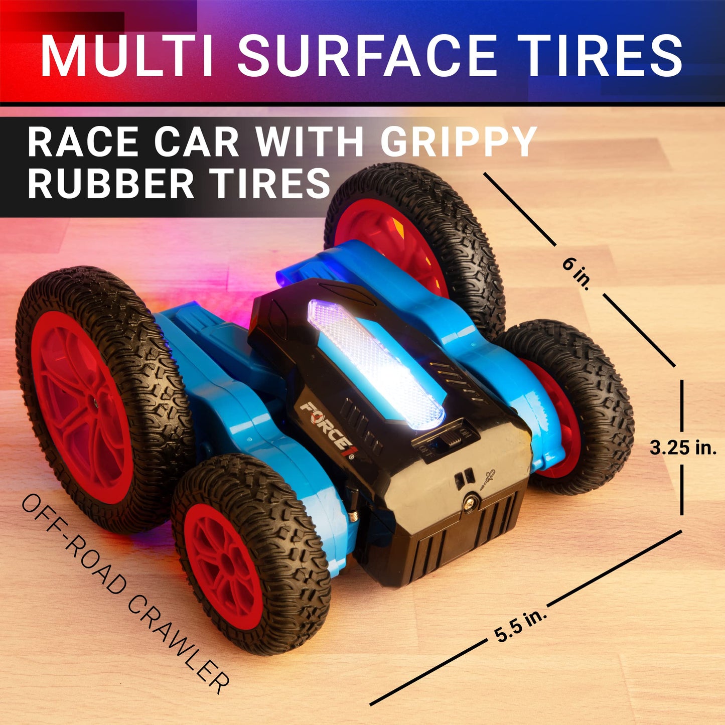 LED Remote Control RC Car for Kids