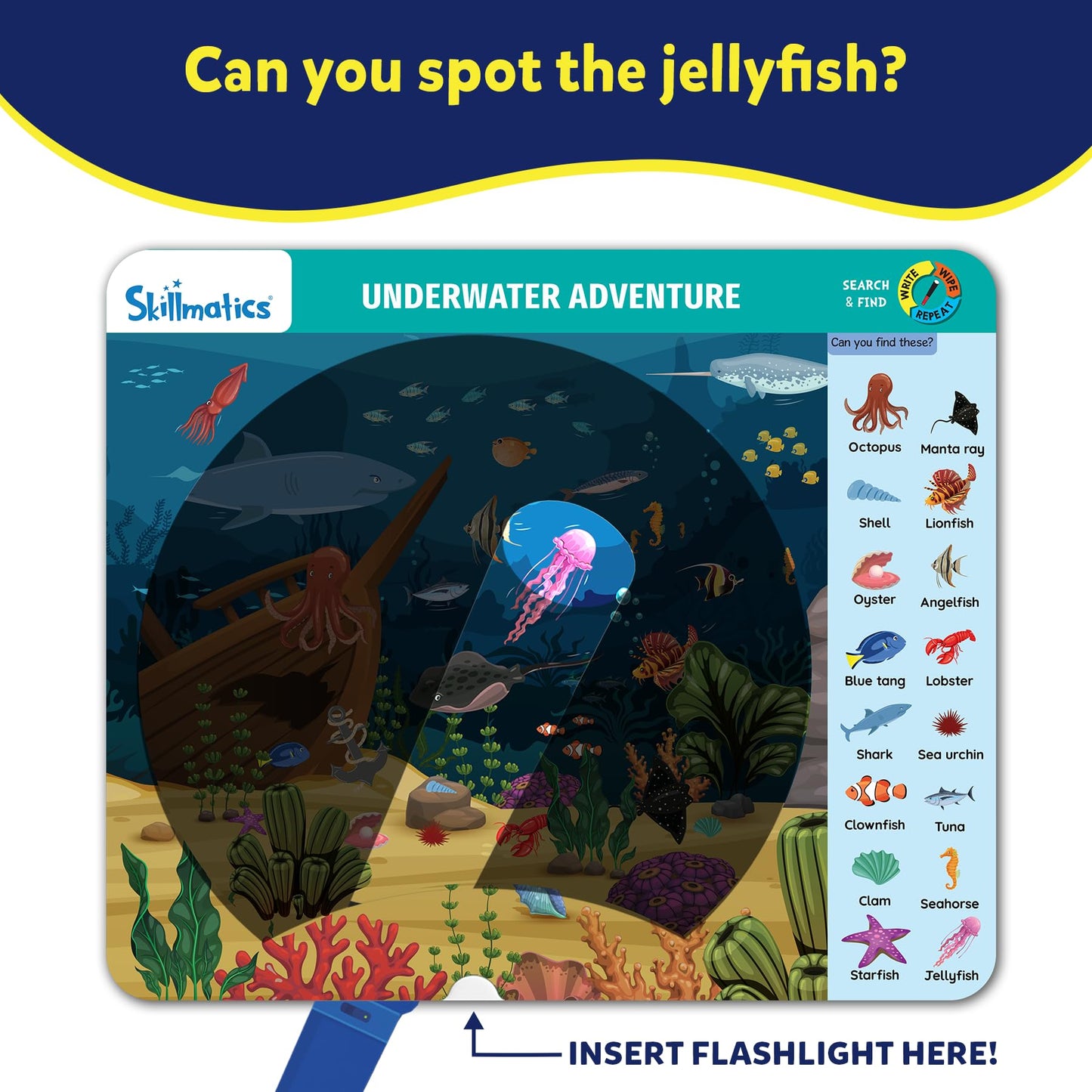 Skillmatics Search and Find Disney Princess Educational Game - Reusable Preschool Learning Activities, Perfect for Toddlers & Kids Who Love Toys, Art & Crafts, Gifts for Boys & Girls Ages 3, 4, 5, 6