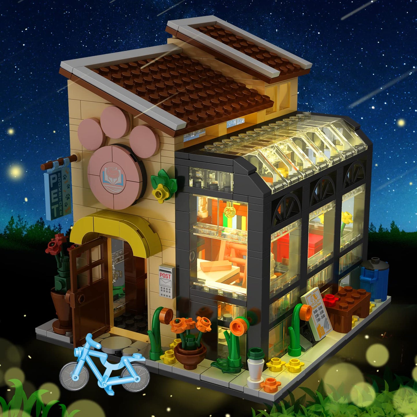 QLT White Flowers House Building Set