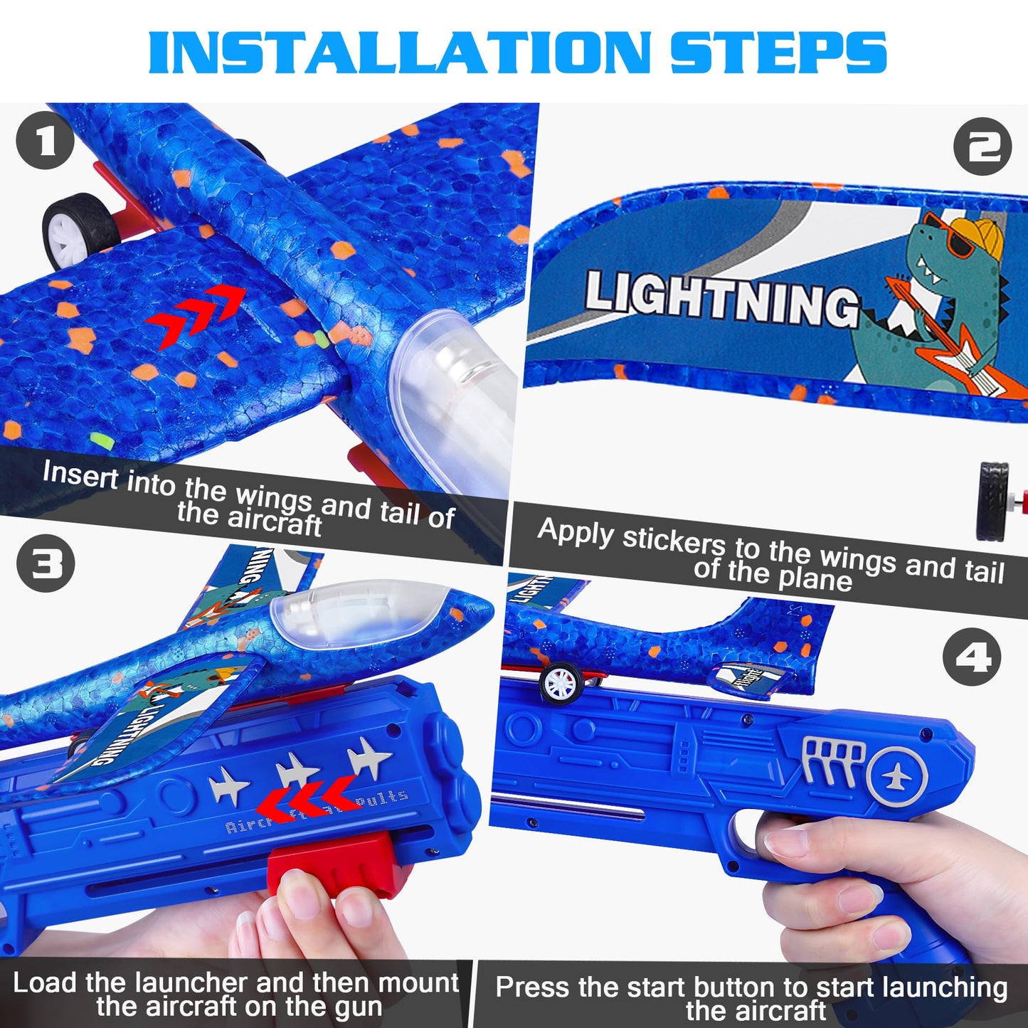 3 Pack Airplane Launcher Toys