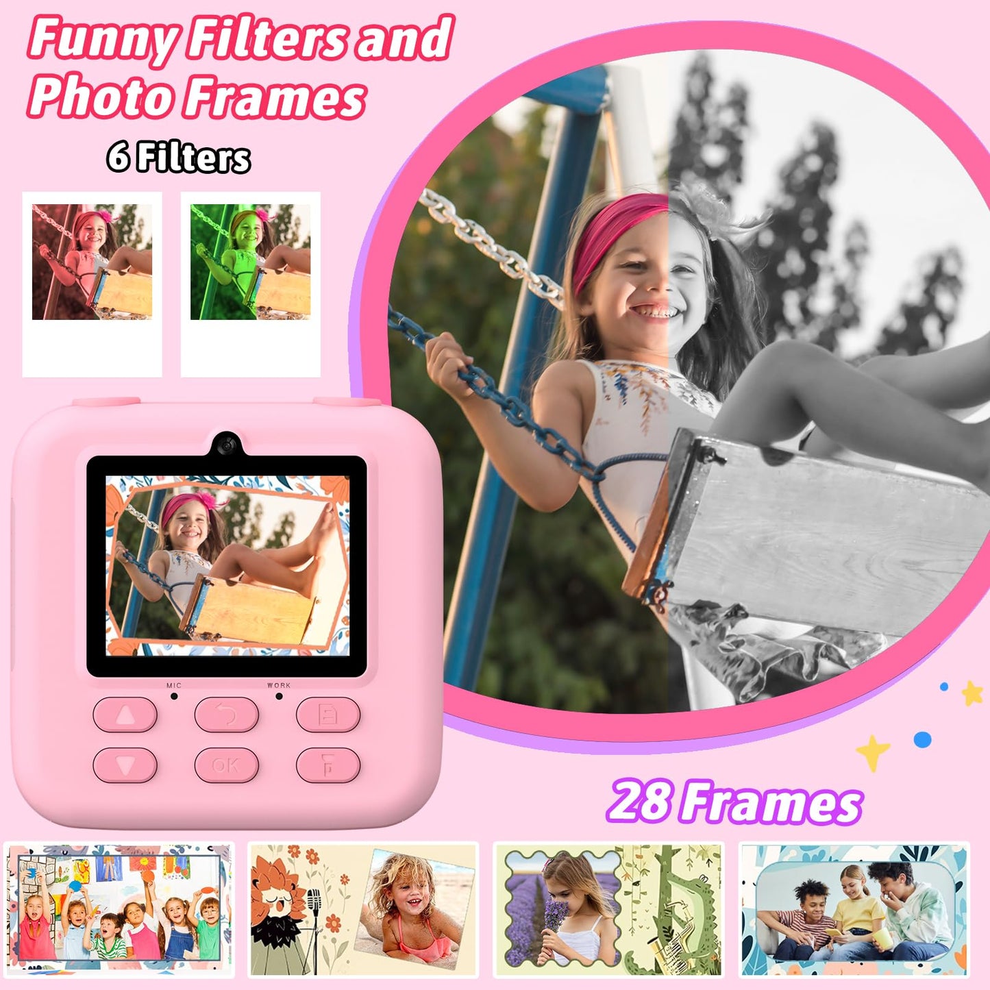 Upgrade Kids Camera Instant Print for Boys and Girls