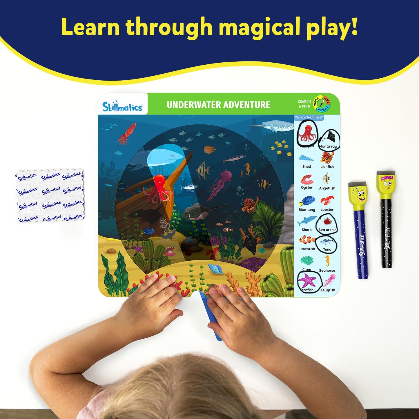 Skillmatics Search and Find Disney Princess Educational Game - Reusable Preschool Learning Activities, Perfect for Toddlers & Kids Who Love Toys, Art & Crafts, Gifts for Boys & Girls Ages 3, 4, 5, 6