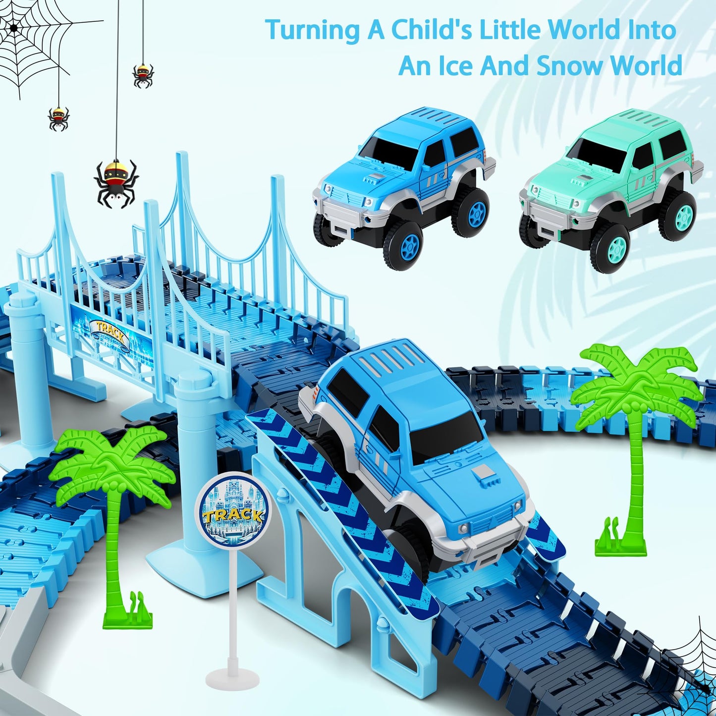 Dinosaur Toys, 252 PCS Create A Dinosaur World Road Race Tracks