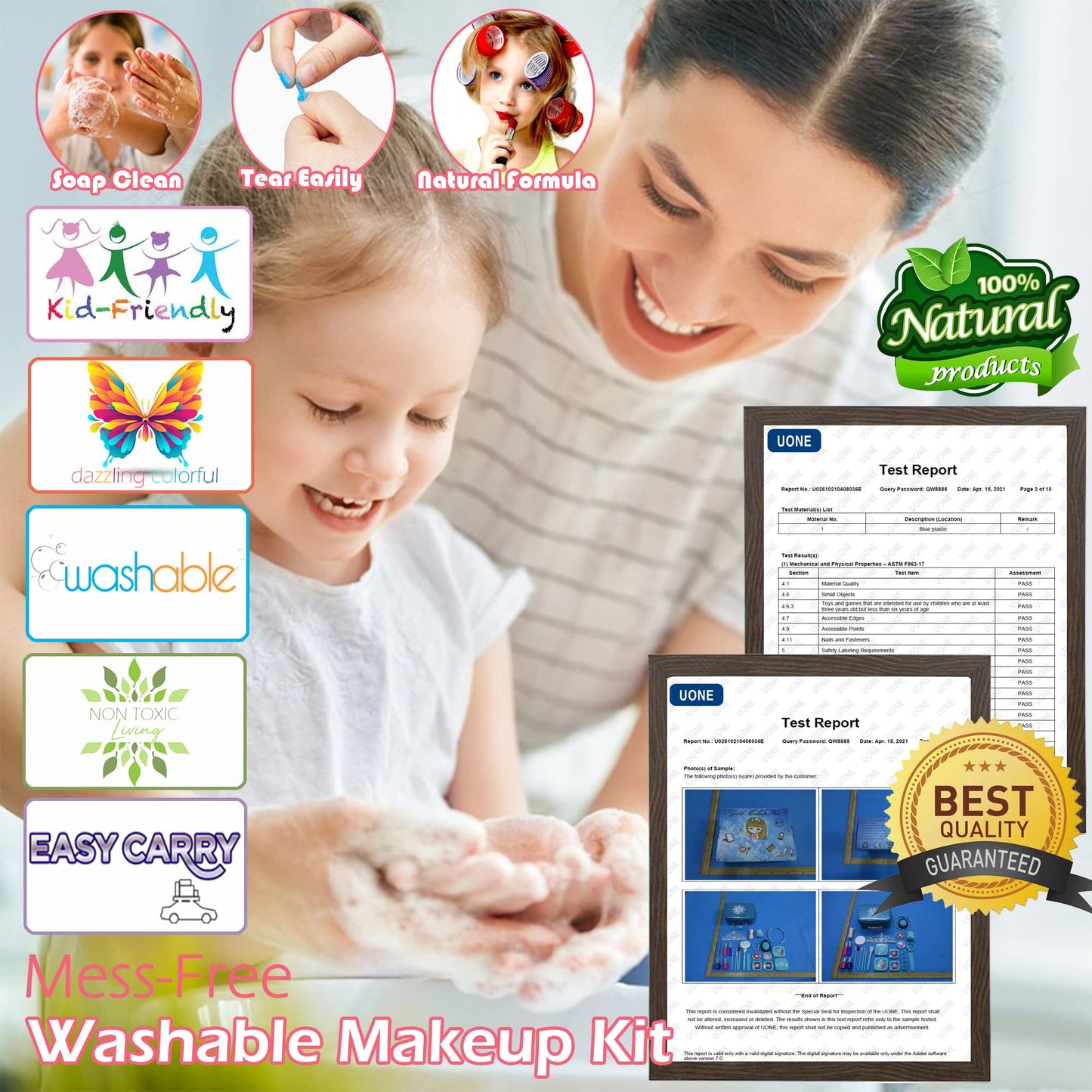 Kids Makeup Sets for Girls - Kids Makeup Sets for Girls 5-8, Maquillaje para Niñas, Play Make Up Kit, Best Toys for Little Girl,Princess Toddler Kid Stuff, Ages3456789 10 Year Old Girl Birthday Gifts