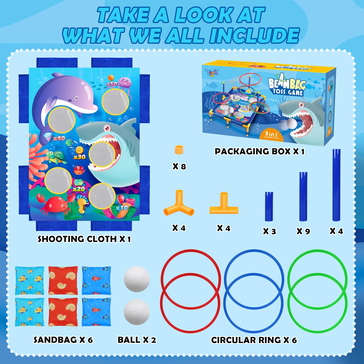 Animal Bean Bag Toss Game Toys