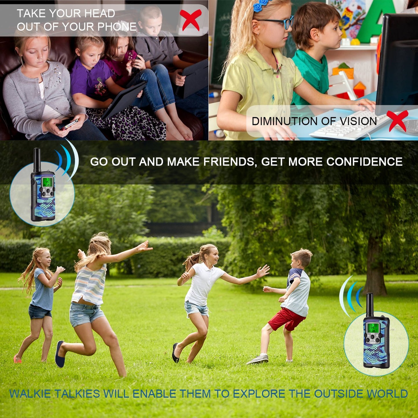 Handheld Walkie Talkies Durable Toy