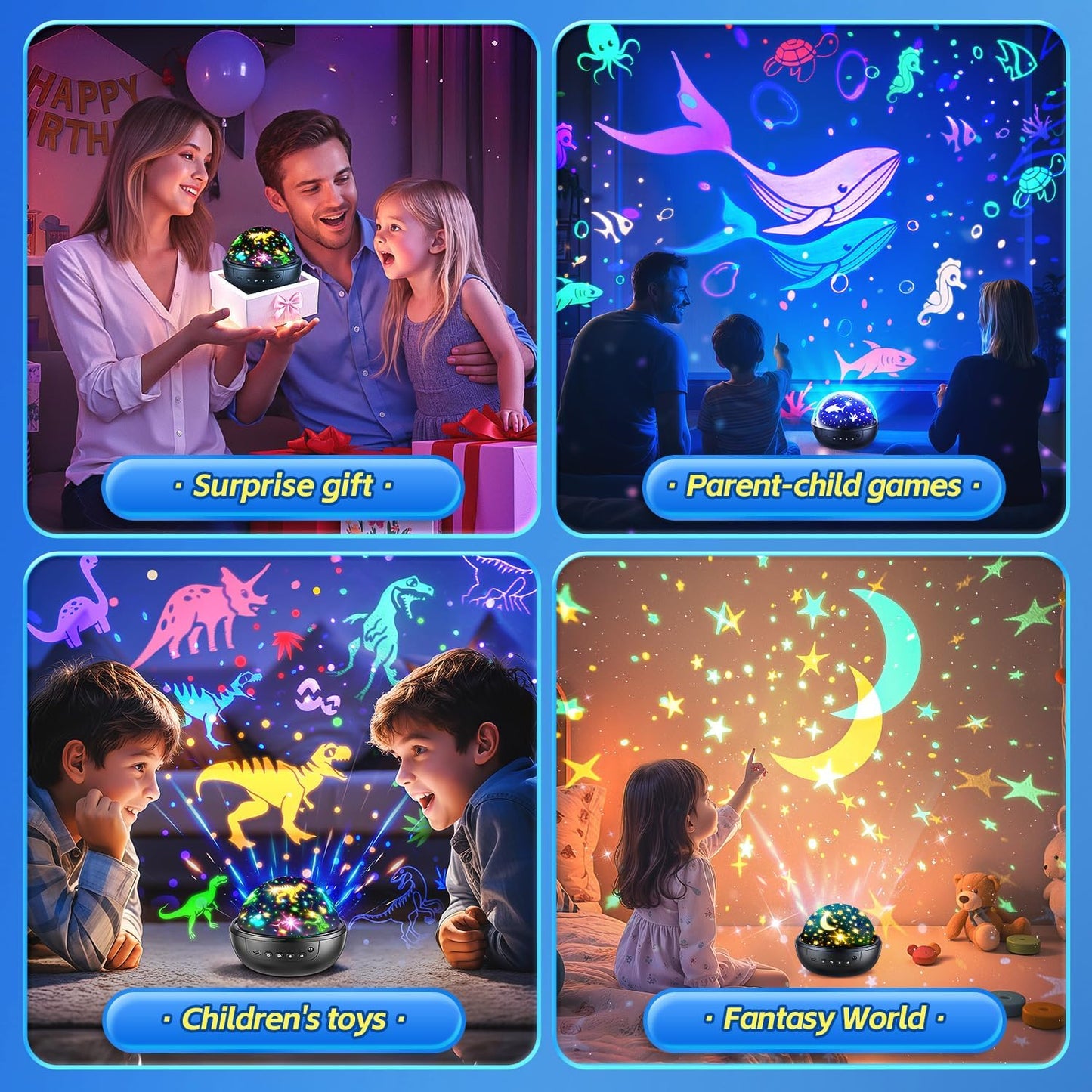 Dinosaur Toys for Kids 3-5,【Remote+3 Films+93 Effects】Dinosaur Toys for Kids 2-4,【3 Timer+5 Brightness】Toys for 5 Year Old Boy Toys Age 3,Rotate Night Light Projector,Toddler Night Light Projector