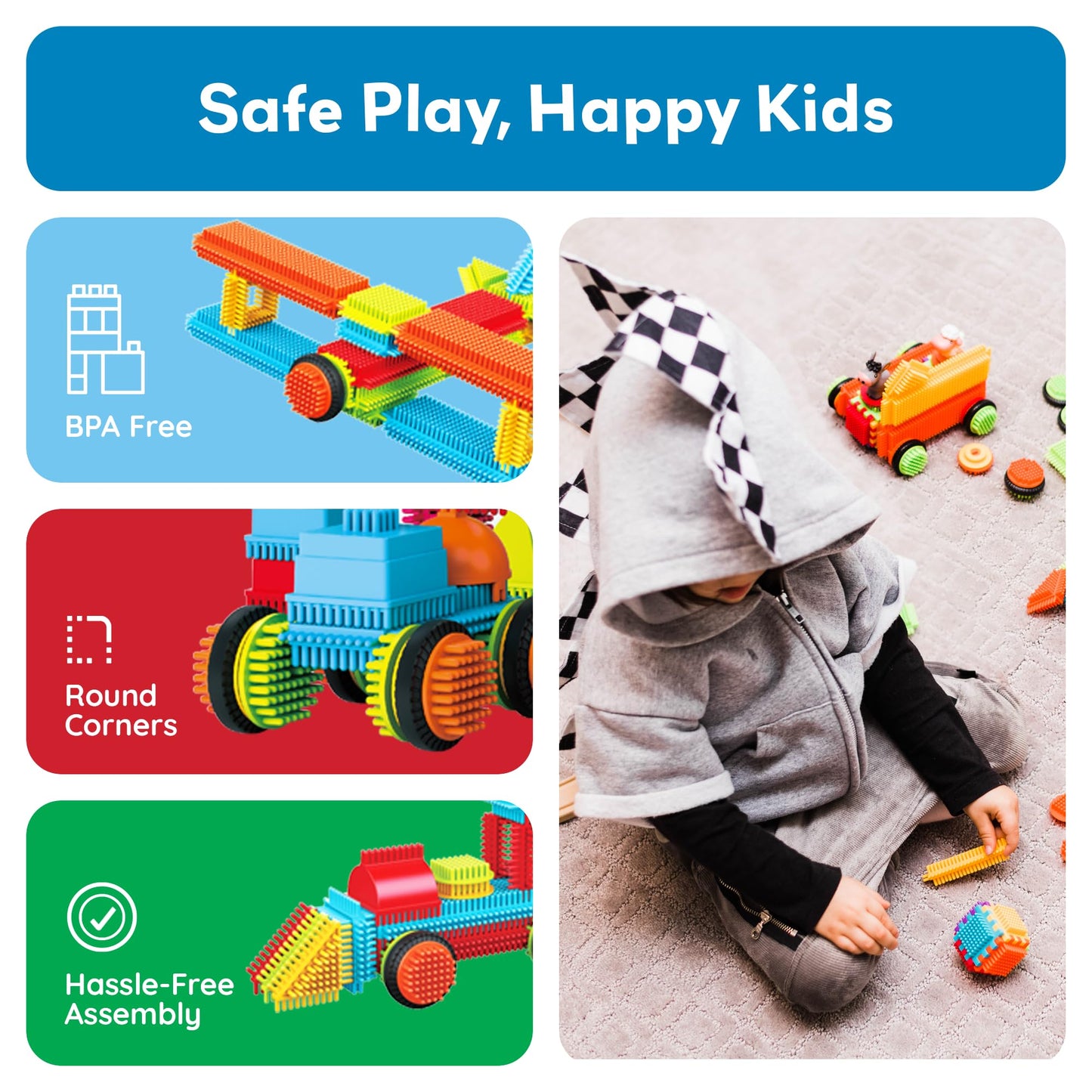 Interlocking Building Blocks Tiles Set