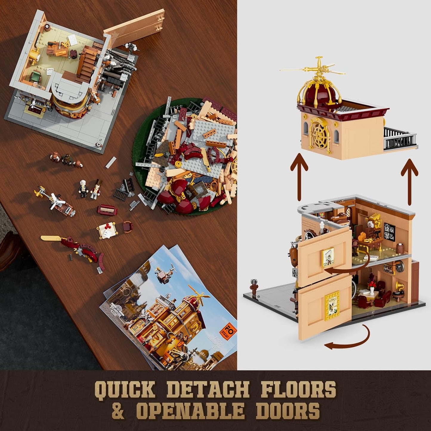 Steampunk Flying Club Lighting Building-Bricks Set