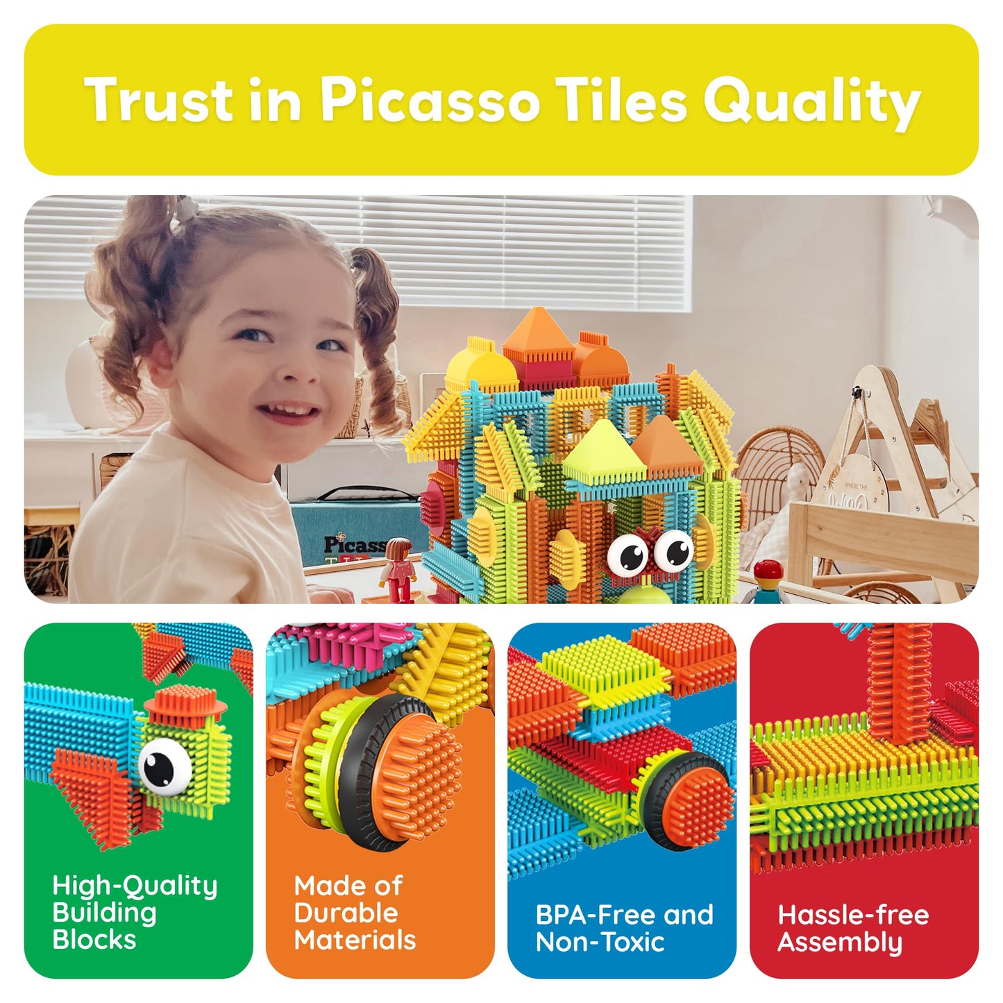 Interlocking Building Blocks Tiles Set