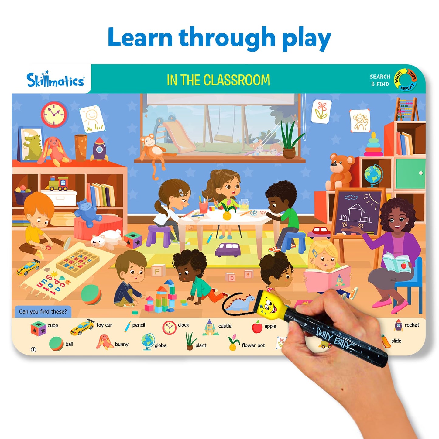 Skillmatics Search and Find Disney Princess Educational Game - Reusable Preschool Learning Activities, Perfect for Toddlers & Kids Who Love Toys, Art & Crafts, Gifts for Boys & Girls Ages 3, 4, 5, 6