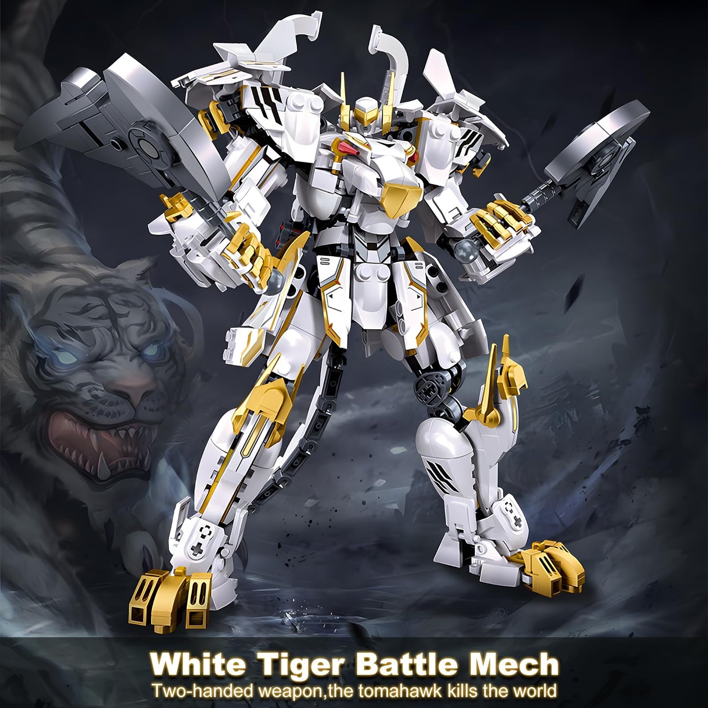 Transforming Robot Building Set for Adults, 2 in 1 City Warrior Mech & Fighter Jet Building Toy Model, 952 Pcs Creative Collectible Gift for Boys Kids 8-12