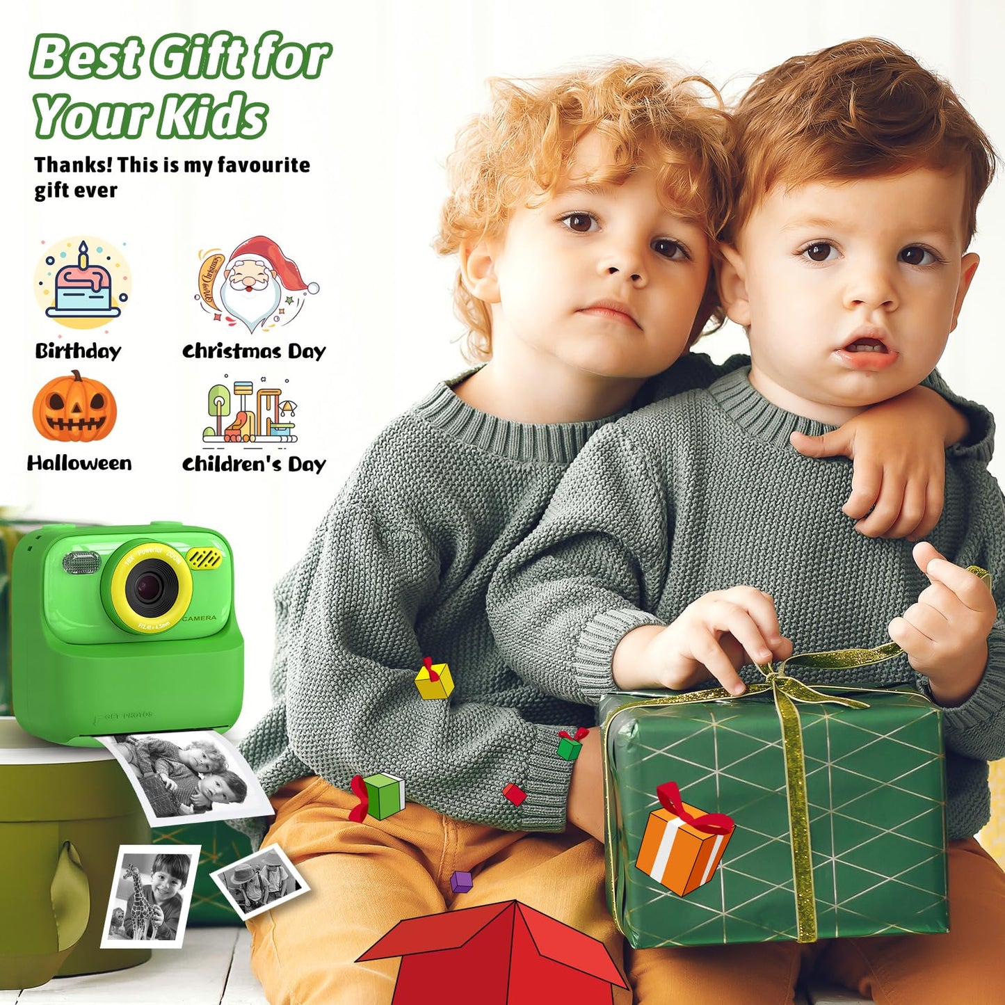 Upgrade Kids Camera Instant Print for Boys and Girls