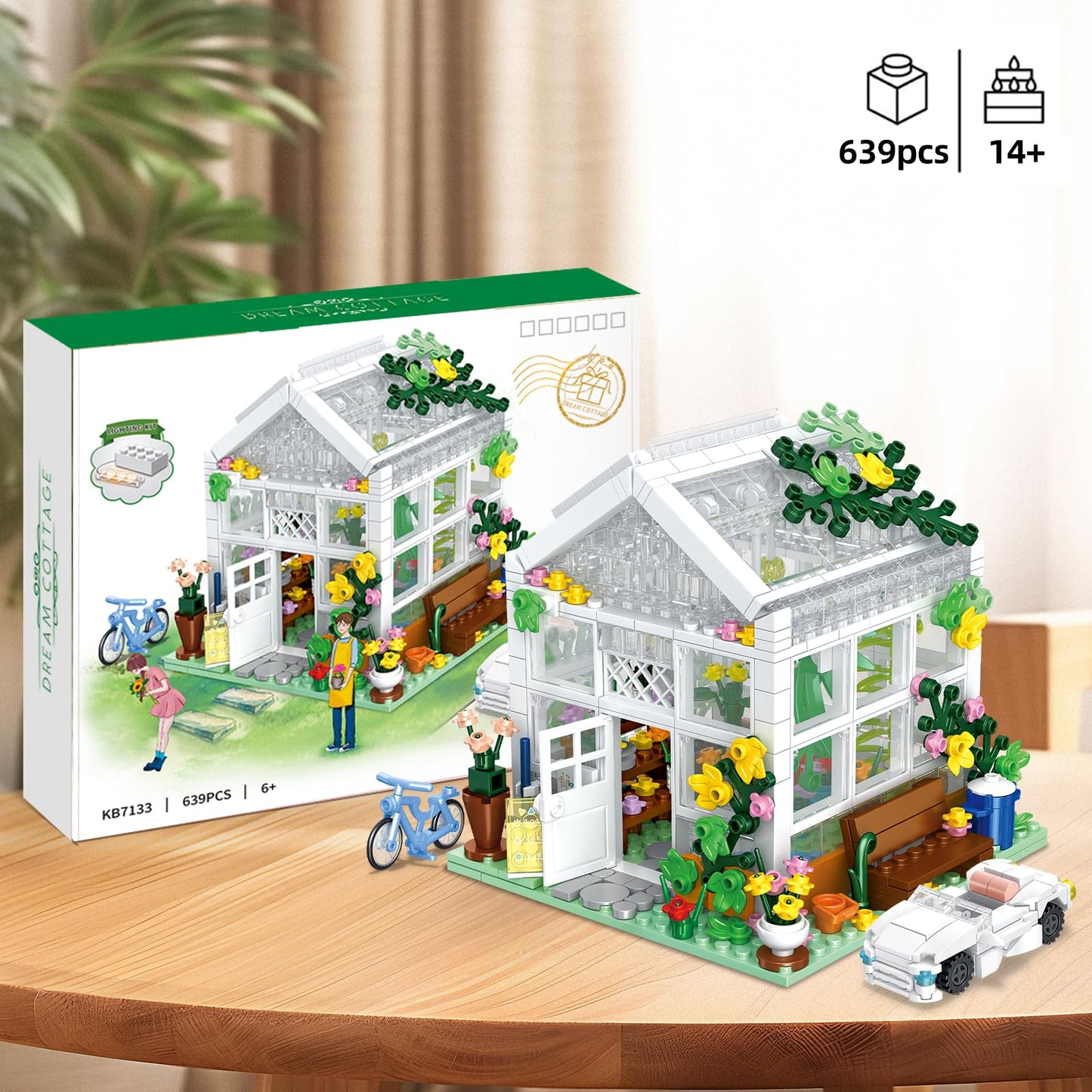 QLT White Flowers House Building Set