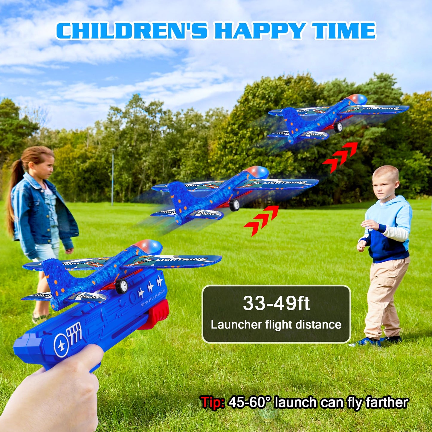 3 Pack Airplane Launcher Toys
