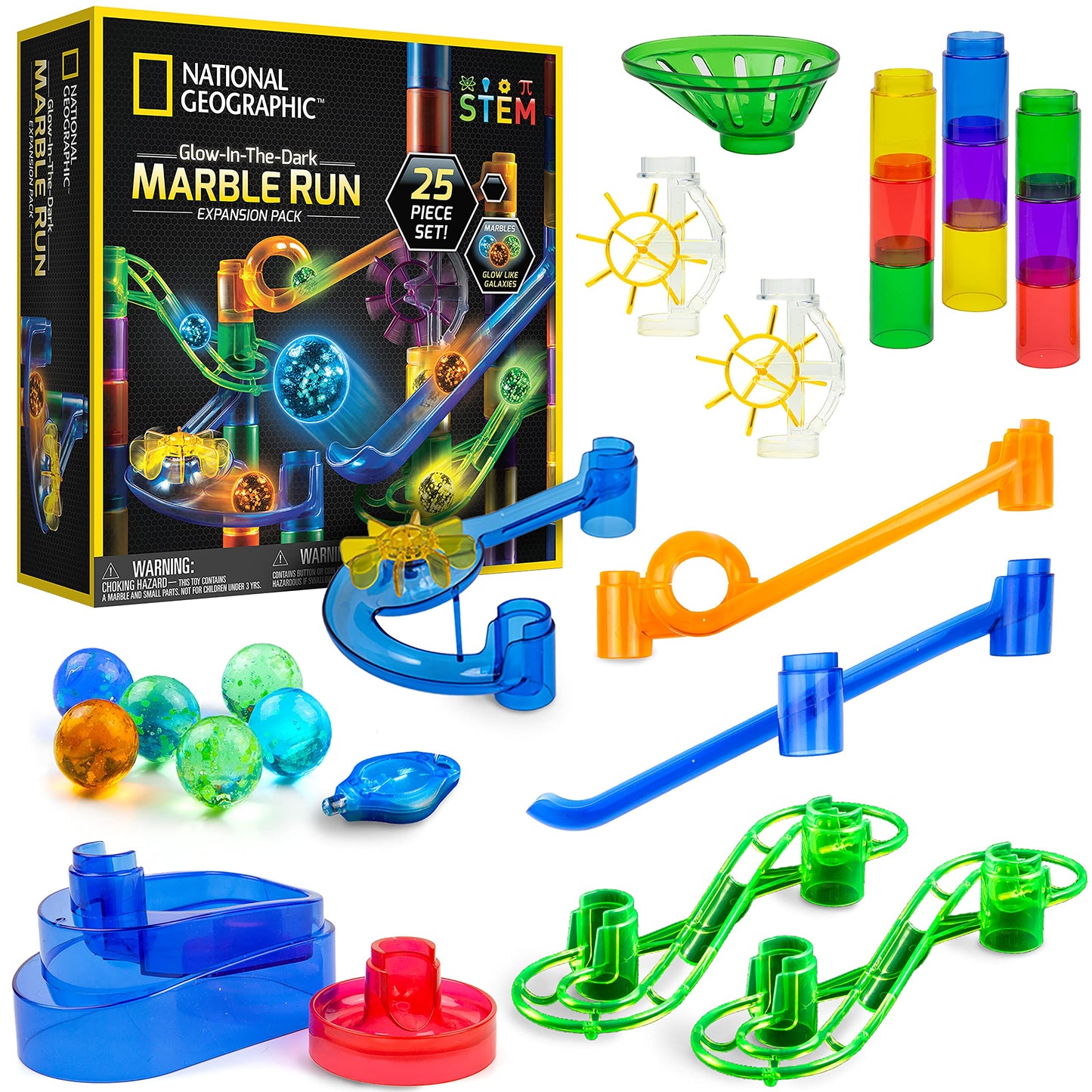 Glowing Marble Run Construction Set