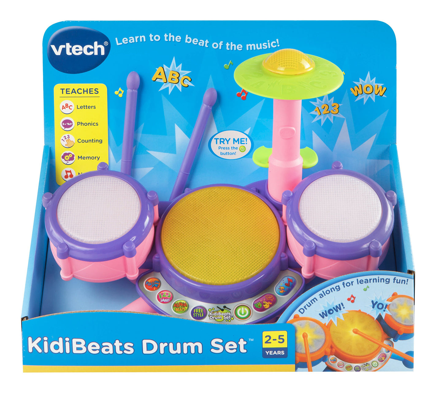 VTech KidiBeats Drum Set (Frustration Free Packaging)