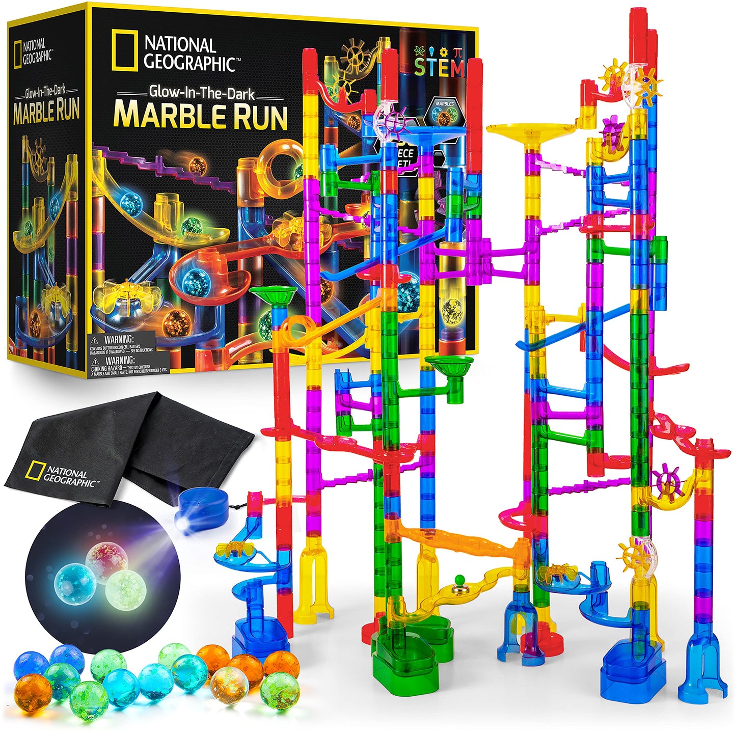 Glowing Marble Run Construction Set