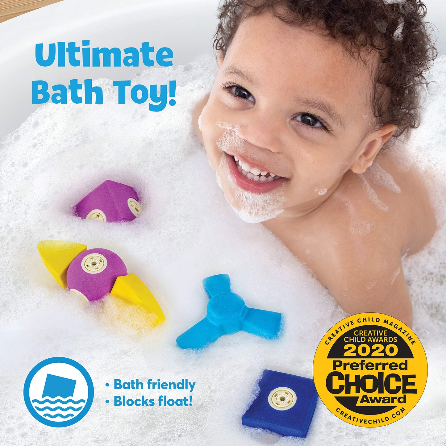 Magnetic Foam Bath Building Blocks