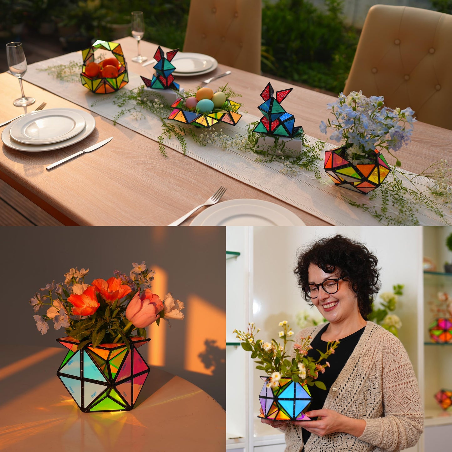 Magnets, Glowing, Holographic Pyramid Puzzle Game