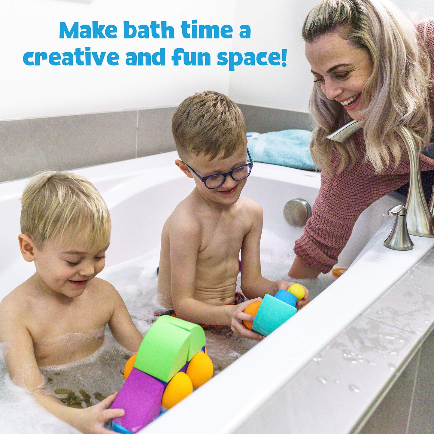 Magnetic Foam Bath Building Blocks