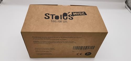 Stoie's Wooden Kids Musical Instruments for 3-9 Years Old, with Drum, Hand Bells, Flute, Maracas, Castanet, Tamburine, for Babies and Toddlers, Durable, Safe, Montessori Educational Toy, Storage Bag