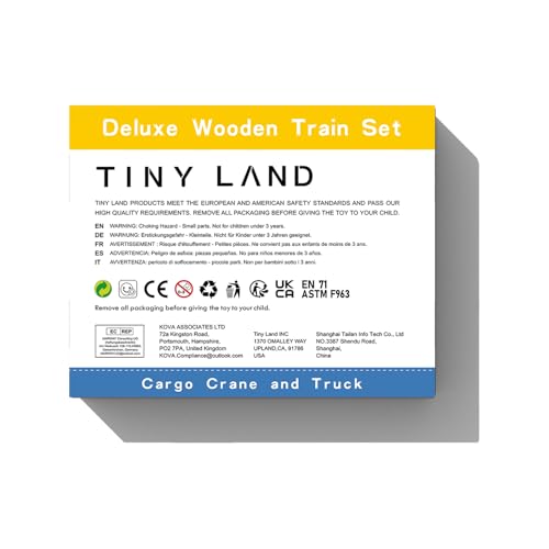 Tiny Land 110PCS Wooden Train Set