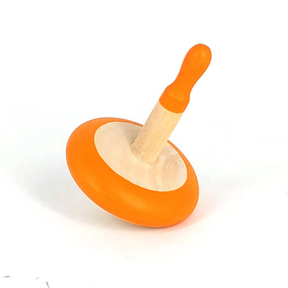 Shumee Spinning Tops for Kids 2 3 4 5+ Year Old, Set of 3 Wooden Montessori Toys, Improves Hand Eye Coordination, Great for Sensory Play, Eco-Friendly 100% Child Safe (Red/Blue/Yellow)
