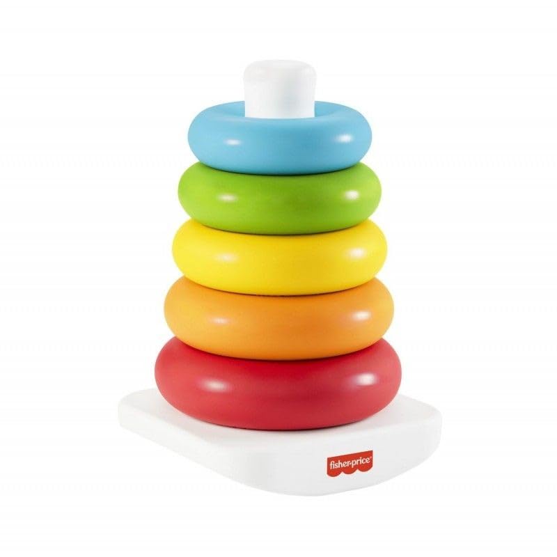 Fisher-Price Infant Toy Set, Baby’s First Blocks (10 Shapes) and Rock-a-Stack Ring Stacking Activity for Ages 6+ Months (Amazon Exclusive)