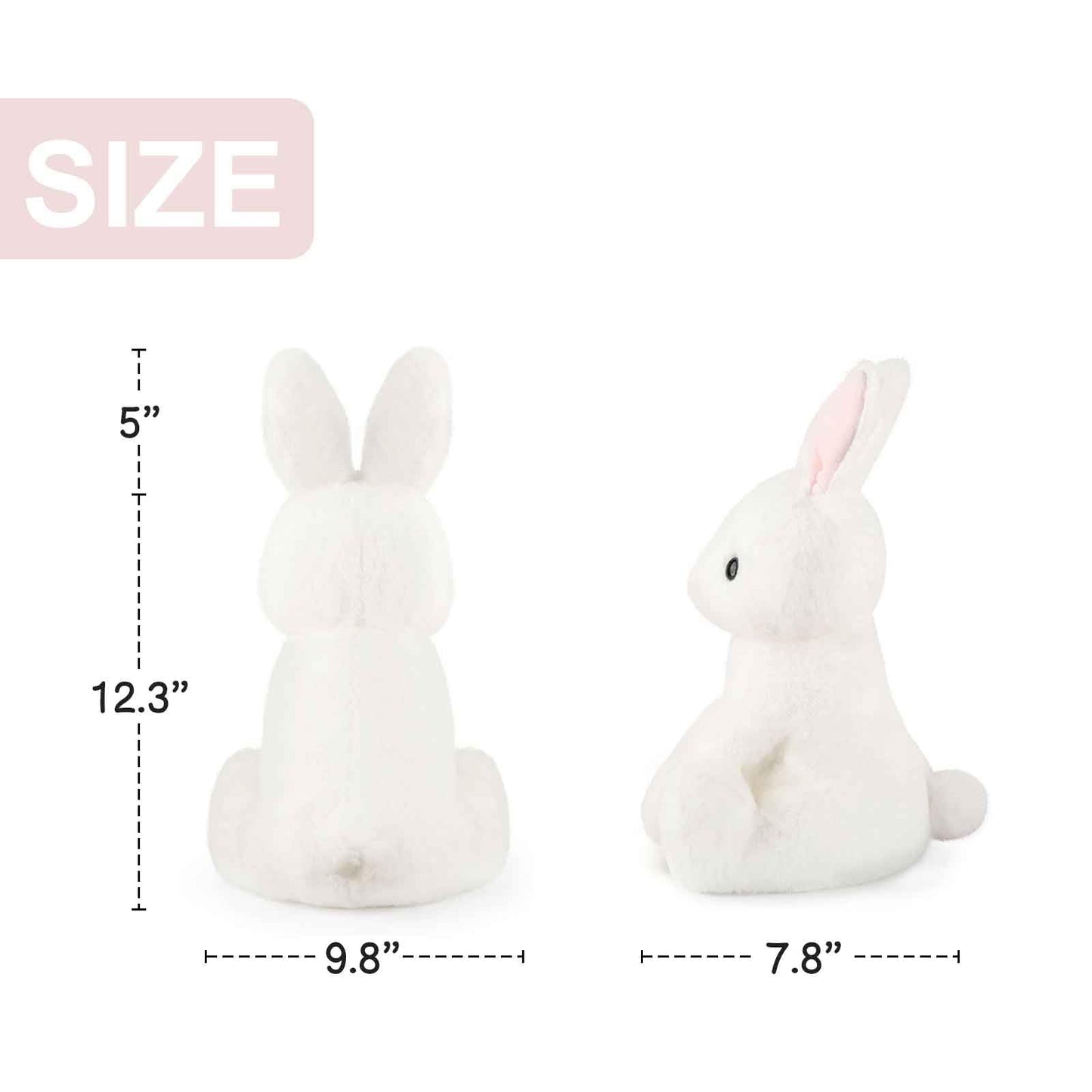 Beige Cream Bunny Rabbit Stuffed Animals Plush Toys for Kids Girls Boys Baby Birthday Bedtime Gift,17.7 inches