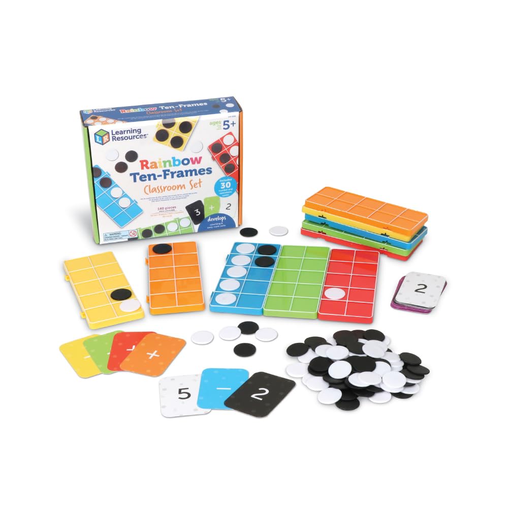 Learning Resources Connecting Ten-Frame Trays, 165 Pieces