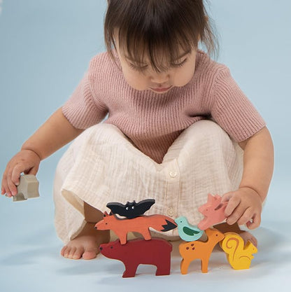 Happy Stacking Safari - 7pc Wooden Stacking Toy