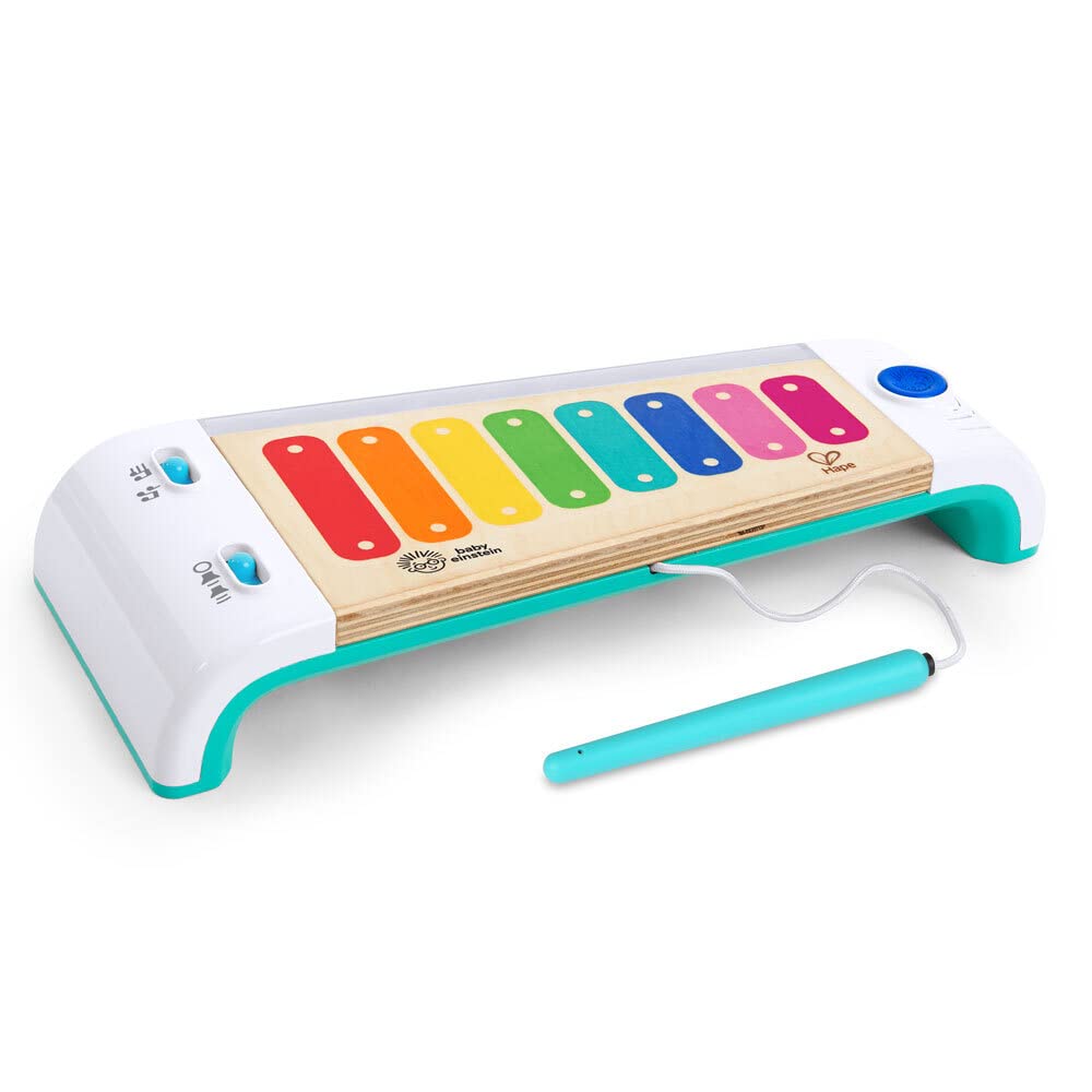 Baby Einstein and Hape Magic Touch Wooden Toy Piano, Montessori Musical Learning Toy for Babies and Toddlers 6mo+