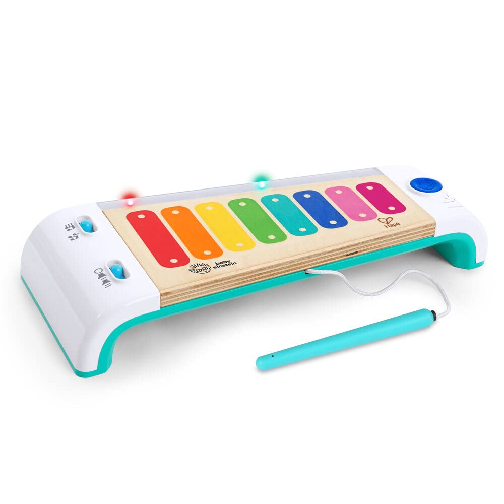 Baby Einstein and Hape Magic Touch Wooden Toy Piano, Montessori Musical Learning Toy for Babies and Toddlers 6mo+