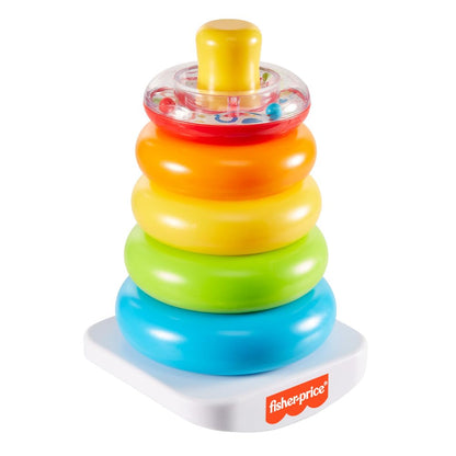 Fisher-Price Infant Toy Set, Baby’s First Blocks (10 Shapes) and Rock-a-Stack Ring Stacking Activity for Ages 6+ Months (Amazon Exclusive)