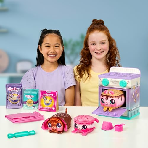 Cinnamon Treatz Oven – Interactive Bake & Reveal Oven Playset with Mystery Scented Plush (Cinnamon Pooch, Fondant Feline, or Strawberry Swirl), Mixing Tools, Dough, & Accessories, 5+