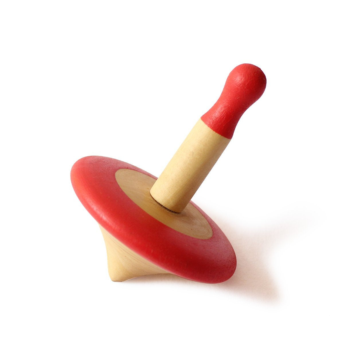 Shumee Spinning Tops for Kids 2 3 4 5+ Year Old, Set of 3 Wooden Montessori Toys, Improves Hand Eye Coordination, Great for Sensory Play, Eco-Friendly 100% Child Safe (Red/Blue/Yellow)