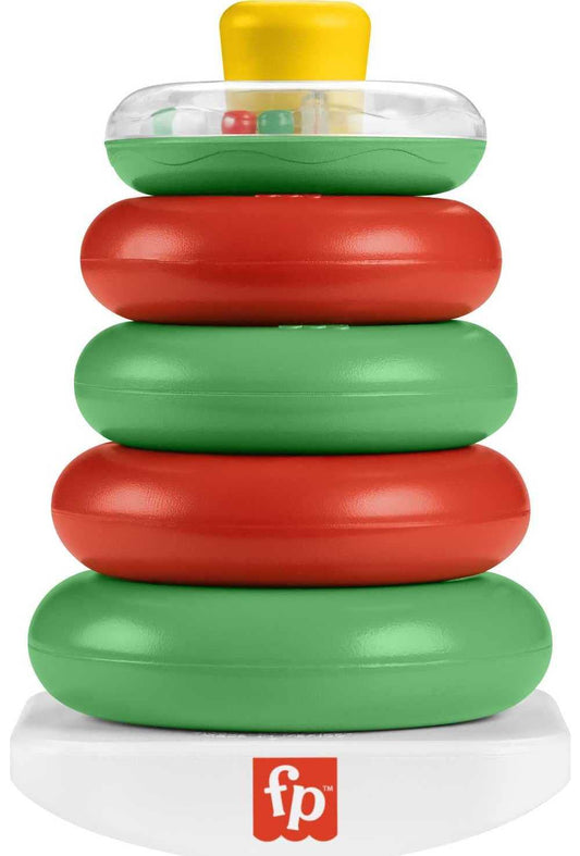 Fisher-Price Infant Toy Set, Baby’s First Blocks (10 Shapes) and Rock-a-Stack Ring Stacking Activity for Ages 6+ Months (Amazon Exclusive)