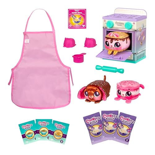 Cinnamon Treatz Oven – Interactive Bake & Reveal Oven Playset with Mystery Scented Plush (Cinnamon Pooch, Fondant Feline, or Strawberry Swirl), Mixing Tools, Dough, & Accessories, 5+